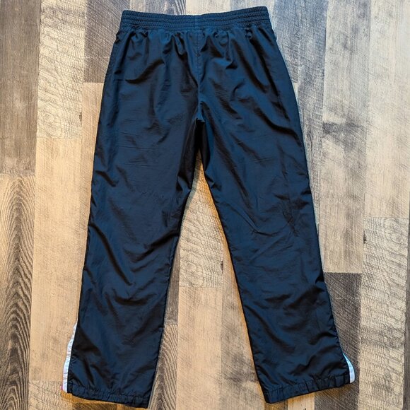 Nike Track Pants Medium Black Polyester Zip-Hems - Picture 2 of 5